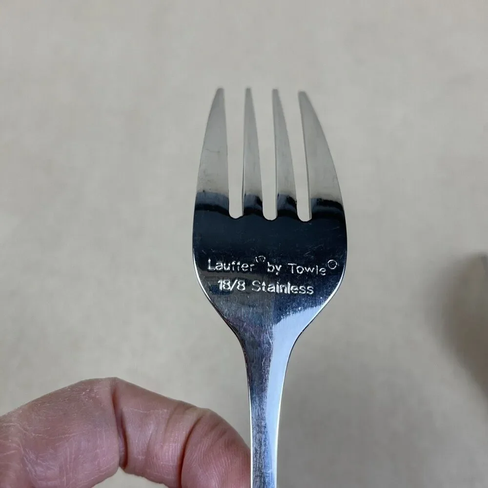 Lauffer by Towle Dinner Forks 7‎ 1/8” 18/8 Stainless Flatware Indonesia Set Of 4